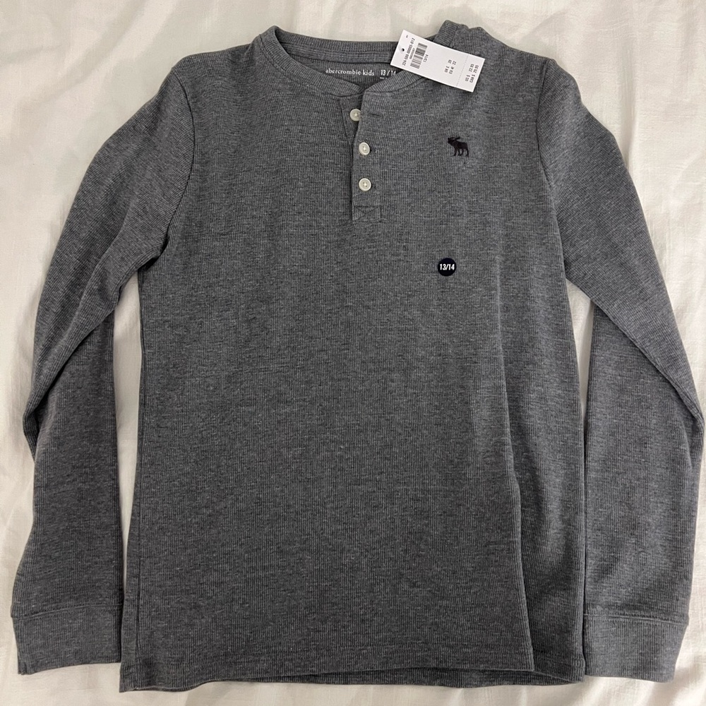 Abercrombie & Fitch KIDS Charcoal Henley Shirt